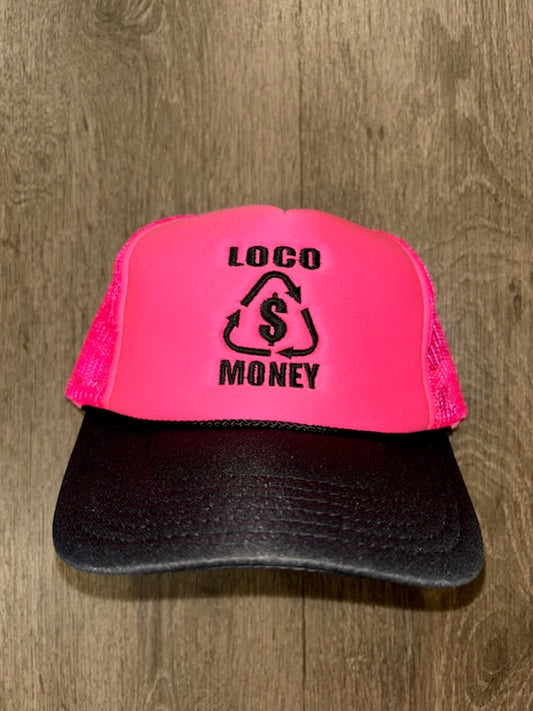 Loco Money Pink & Black Foam Trucker Hat