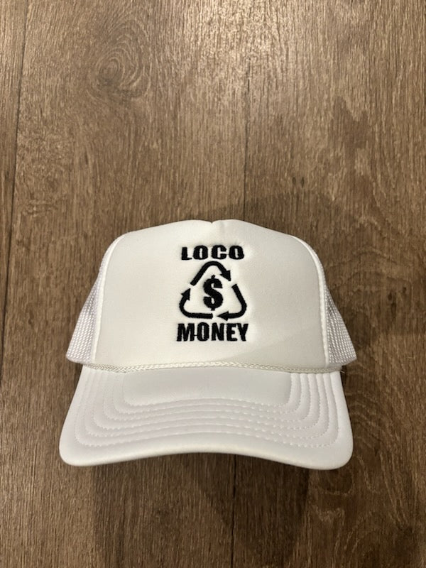 Loco Money White Foam Trucker Hat